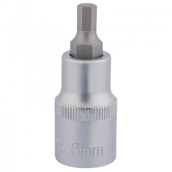 Hexagonal Socket Bits, 1/2” Sq. Dr., 6mm Hexagonal Socket Bits, 1/2” Sq. Dr., 6mm