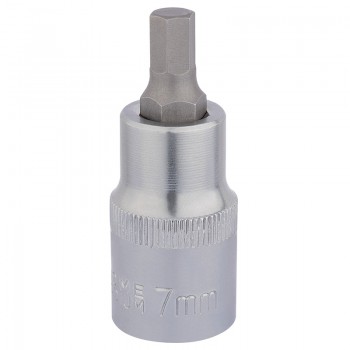 Hexagonal Socket Bits, 1/2” Sq. Dr., 7mm Hexagonal Socket Bits, 1/2” Sq. Dr., 7mm
