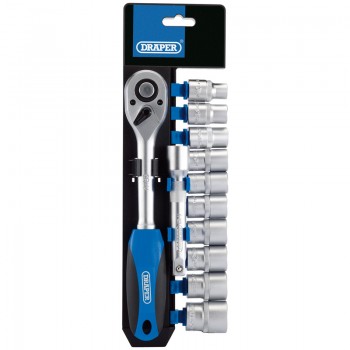 Metric Socket and Ratchet Set, 1/2” Sq. Dr. (12 Piece) Metric Socket and Ratchet Set, 1/2” Sq. Dr. (12 Piece)