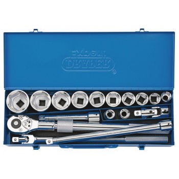 Metric Socket Set in Metal Case, 3/4” Sq. Dr. (17 Piece) Metric Socket Set in Metal Case, 3/4” Sq. Dr. (17 Piece)