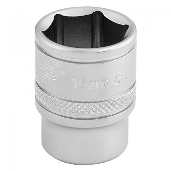 6 Point Metric Socket, 3/8&rdquo; Sq. Dr., 16mm