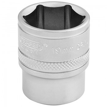 6 Point Metric Socket, 3/8&rdquo; Sq. Dr., 19mm