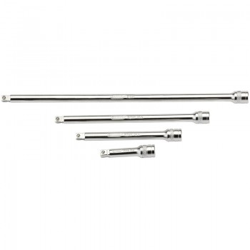 Wobble Extension Bar Set, 1/4&rdquo; Sq. Dr., Micro Satin Chrome (4 Piece)