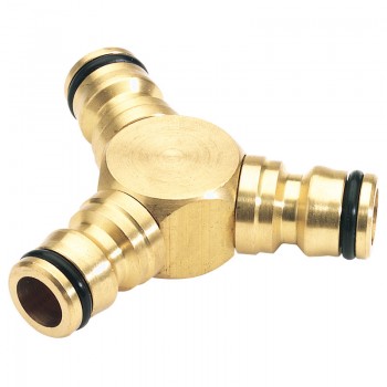Brass 3 Way Connector