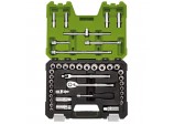Draper Expert MM/AF Combined Socket Set, 3/8&rdquo; Sq. Dr., Green (41 Piece)