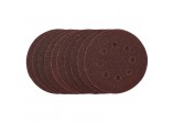 Sanding Discs, 125mm, Hook & Loop, 40 Grit, (Pack of 10)