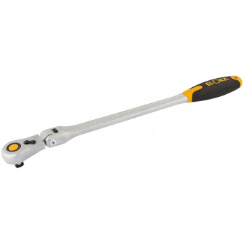 Elora Quick Release Soft Grip Ratchet with Flexible Head, 1/2&rdquo; Sq. Dr., 430mm