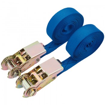 Ratcheting Tie Down Straps, 4.5m x 25mm, 400kg (2 Piece)