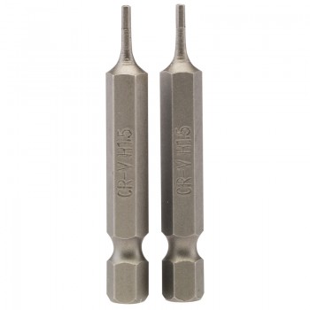 Hexagonal Insert Bit, 1.5mm, 1/4” Hex, 50mm Long (Pack of 2) Hexagonal Insert Bit, 1.5mm, 1/4” Hex, 50mm Long (Pack of 2)