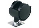 Twin Nylon Plate Castor, 40mm Diameter, S.W.L. 25kg