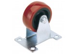 Fixed Plate Fixing Polyurethane Wheel, 75mm Diameter, S.W.L. 100kg