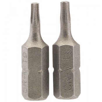 Draper TX-STAR® Insert Bit, 1/4&rdquo; Hex, 25mm Long, T9 (Pack of 2)