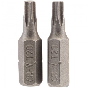 Draper TX-STAR® Insert Bit, 1/4&rdquo; Hex, 25mm Long, T20 (Pack of 2)