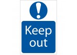 Keep Out&rsquo; Mandatory Sign, 200 x 300mm
