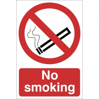 No Smoking&rsquo; Prohibition Sign, 200 x 300mm