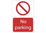 No Parking&rsquo; Prohibition Sign, 200 x 300mm