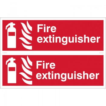 Fire Extinguisher&rsquo; Fire Equipment Sign (Pack of 2)