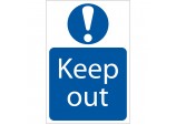 Keep Out&rsquo; Mandatory Sign, 400 x 600mm
