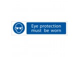 Eye Protection&rsquo; Mandatory Sign, 200 x 50mm