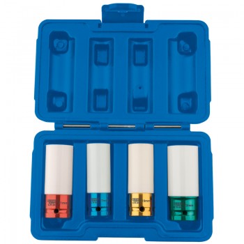 Wheel Nut Socket for Alloy Wheels, 1/2&rdquo; Sq. Dr. (4 Piece)