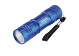 COB LED Aluminium Hand Torch, 3 x AAA Batteries Supplied