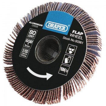 Aluminium Oxide Flap Wheel, 5 x 60mm, 80 Grit