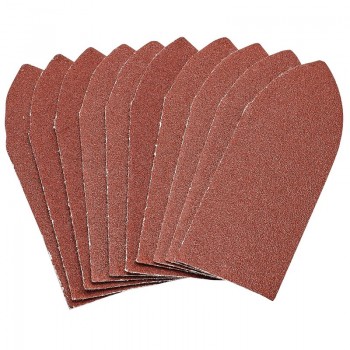 Hook and Loop Aluminium Oxide Sanding Sheets, 32 x 92mm, 120 Grit (Pack of 10)