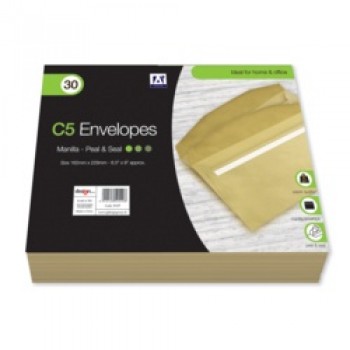 Peel & Seal Manilla Envelope - C5 Pack 30