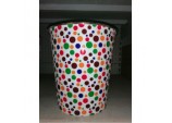 Waste Bin - Multi Coloured Small Dots
