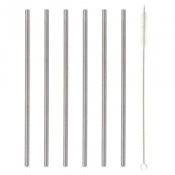 Steel Drinking Straws - 6 Piece