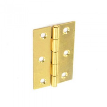 Steel Butt Hinges Brass plated - 75mm