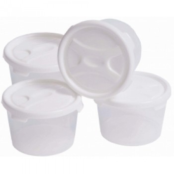 Handy Pots Food Storage Set White - Pack 4