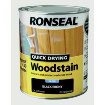 Quick Drying Woodstain Satin 750ml - Black Ebony