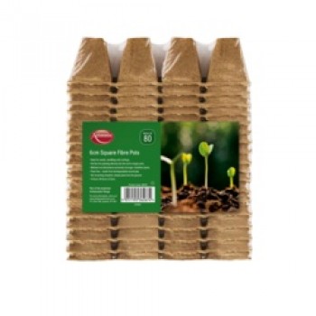 Square Fibre Pots - 6cm - Pack 80 Square Fibre Pots - 6cm - Pack 80
