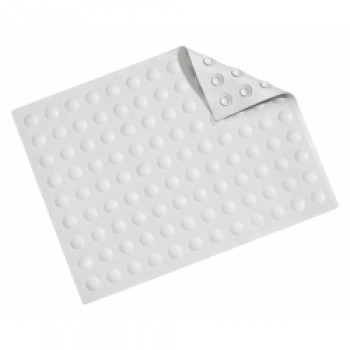 Double Sucker Bath Shower Mat - White