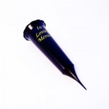 Grave Vase Spike - Black/Gold Script