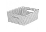 Nestable Rattan Basket - 13L Grey