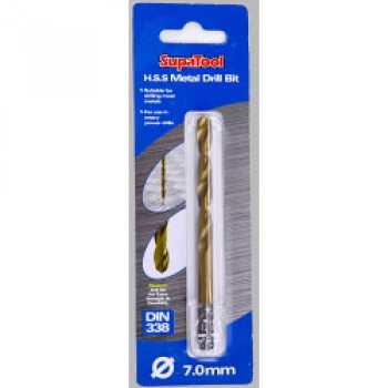 Titanium Coated HSS Drill Bits - 7x109mm