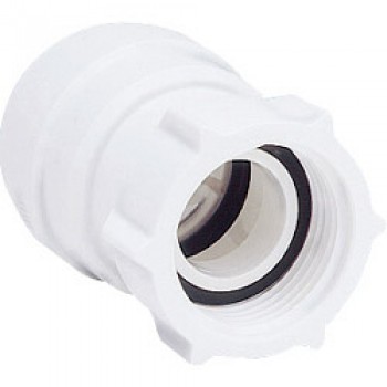 Female Coupler Tap Connector - White - 15mm x 3/4 bsp Pack 5