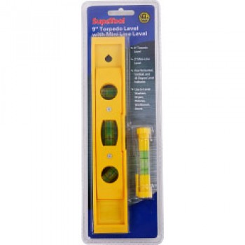 Torpedo Level With Mini Line Level - 9/225mm