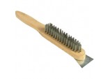 4 Row Wire Brush & Scraper With Oak Handle